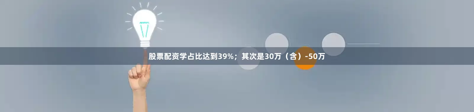 股票配资学占比达到39%；其次是30万（含）-50万